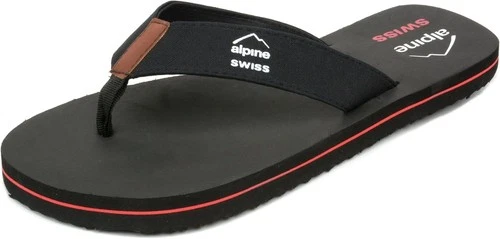 ALPINE SWISS FLIP FLOP  SANDALS - Men's Sz 15/Black/EVA Foam/Textile Straps/NEW!