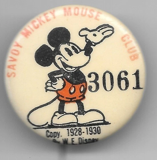 25+ Mickey Mouse Disney Pins & Buttons (Pre - 1968) for sale