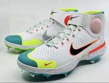 Nike Alpha Huarache Elite 3 Mid Baseball Cleats Size 7 White Green CV3550-107