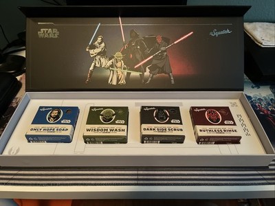 Dr. Squatch STAR WARS Soap in Collectors Box Four 5 Oz Soaps Limited Ed. Disney