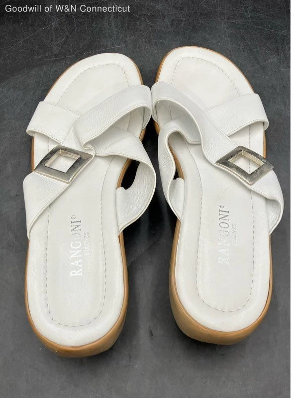 Sandalias Rangoni Slide blancas para mujer - EE. UU. 9,5 Foto 2 de 4