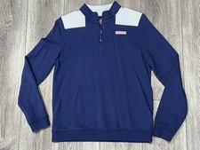 Vineyard Vines Martha's Vineyard Quarter Zip Pullover Sweater Navy Boys XL 18 