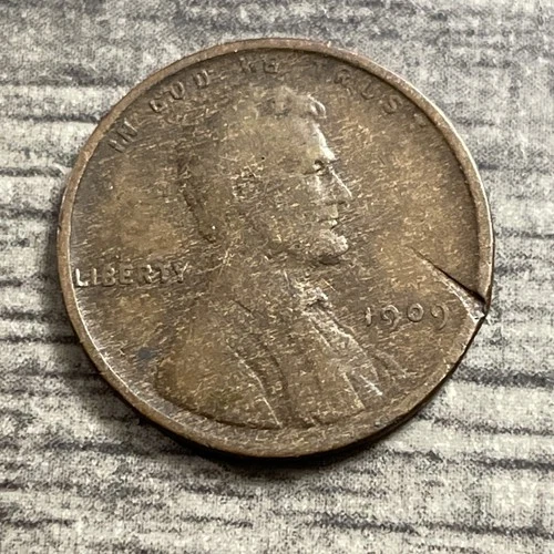 1909 VDB Lincoln Wheat Cent See Damage Good Book Filler Old Penny