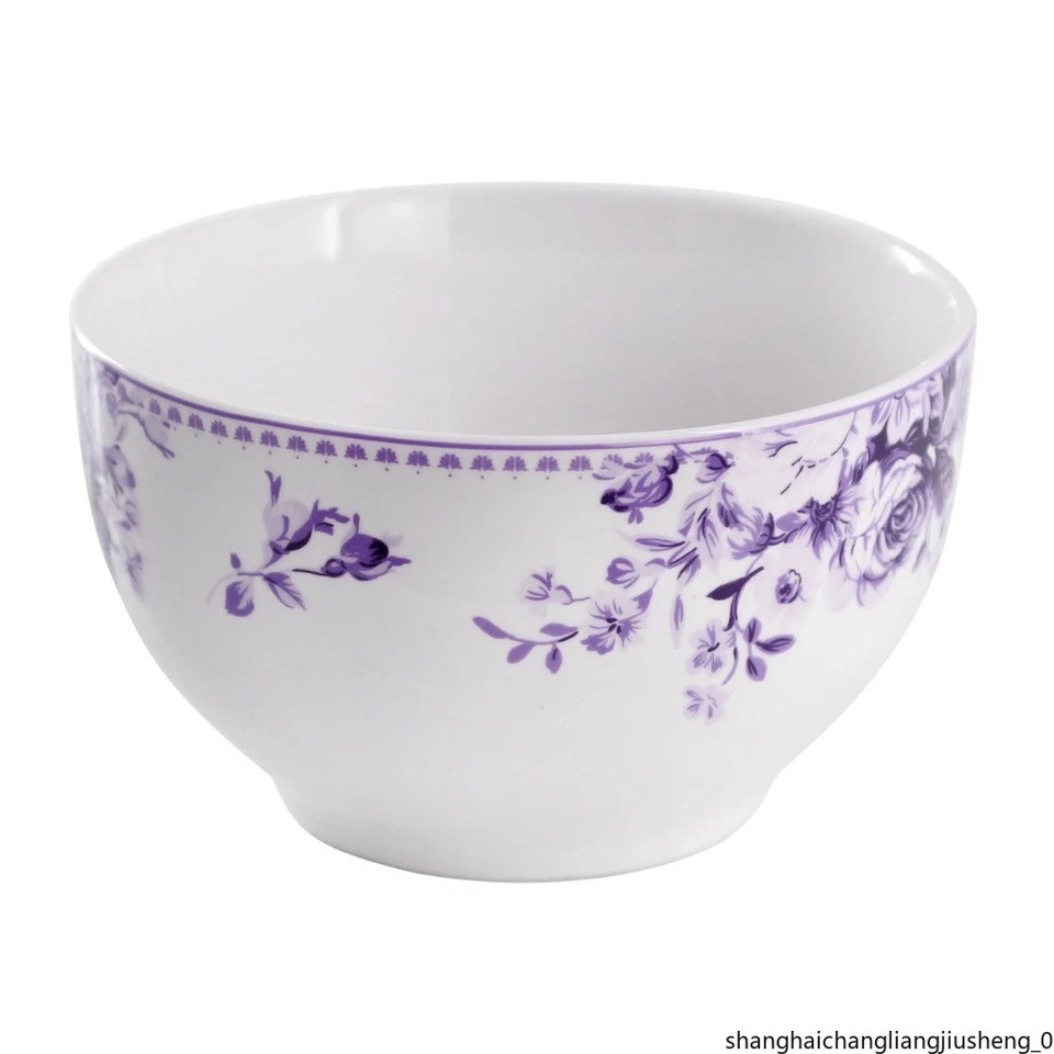 Juego de vajilla de gres rosa púrpura, 16 piezas Foto 4 de 4