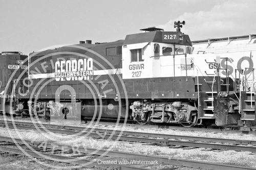 ORIGINAL NEGATIVE 35mm GODERICH & EXETER RR GP7u #  GSWR 2127 GODERICH, ONT 2003
