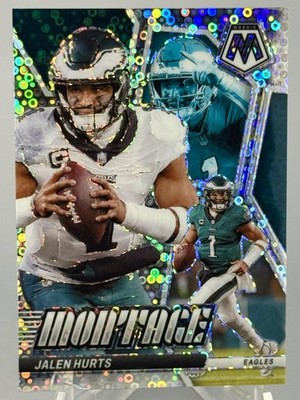 2024 Panini Mosaic #M-5 Jalen Hurts Montage No Huddle Silver EAGLES 
