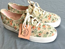 Ked's Rifle Paper Company Wildflower 1.25" Platform Sneakers, Sz. 9, New w/Tags.