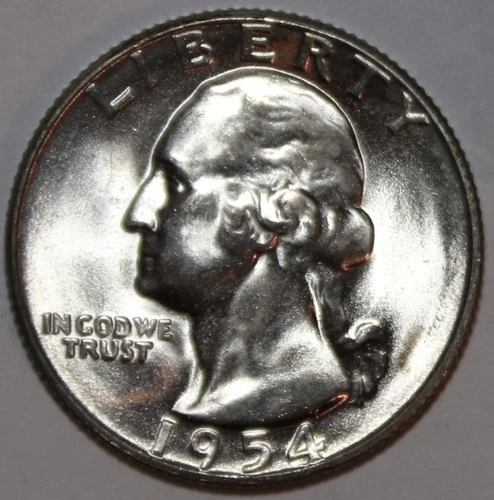 1954-S Washington Quarter - BU - Stock Photo - #8883D - FREE SHIPPING