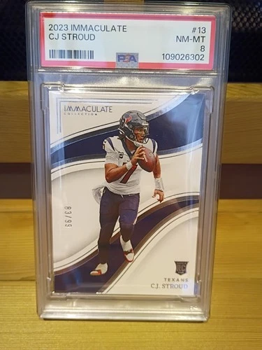 2023 PANINI IMMACULATE COLLECTION #13 CJ STROUD ROOKIE RC 83/99 PSA 8