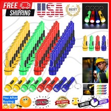 48 Pieces Mini Flashlight Keychain Bulk Assorted Colors Lightweight, Portable...