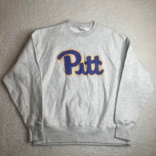 Champion reverse weave Pitt Univeristy crew neck sweatshirt men's grey ...