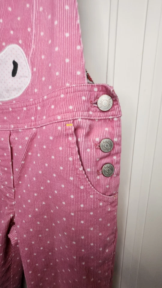 Mono Mini Boden Caballo Mameluco Apliques Rosa Lunares Talla 5-6Y Pana Granja Foto 4 de 4