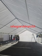 20x40 Heavy Duty Valance Canopy Tarp Carport Cover - White New Water Resistance 