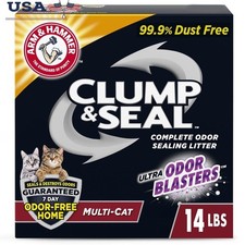 Clumping Cat Litter Multi-Cat Odor Sealing Dust Free Easy Scooping 14 lb New