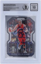 Elena Delle Donne Mystics Signed 2021 Panini Prizm #81 BAS 10 Card w/Top 25 Insc