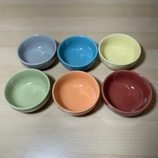 Now Designs Set Of 6 Canyon 2oz Pinch Bowl Set Stoneware Mini Dip/Sauce Bowls