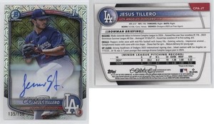 2025 Bowman Chrome Prospect HTA Choice Refractor /150 Jesus Tillero #CPA-JT Auto