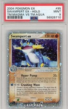 Swampert EX Holo 95/95 Team Magma Vs Team Aqua Pokemon PSA 9