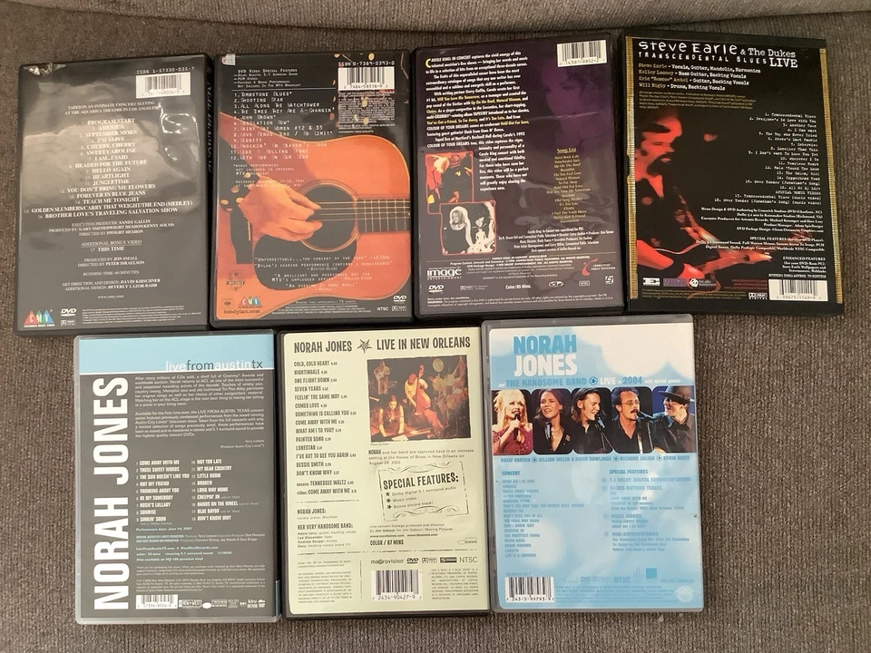 Lot of Folk Rock DVDs Bob Dylan Neil Diamond Norah Jones Carole King Steve Earle Foto 2 de 4