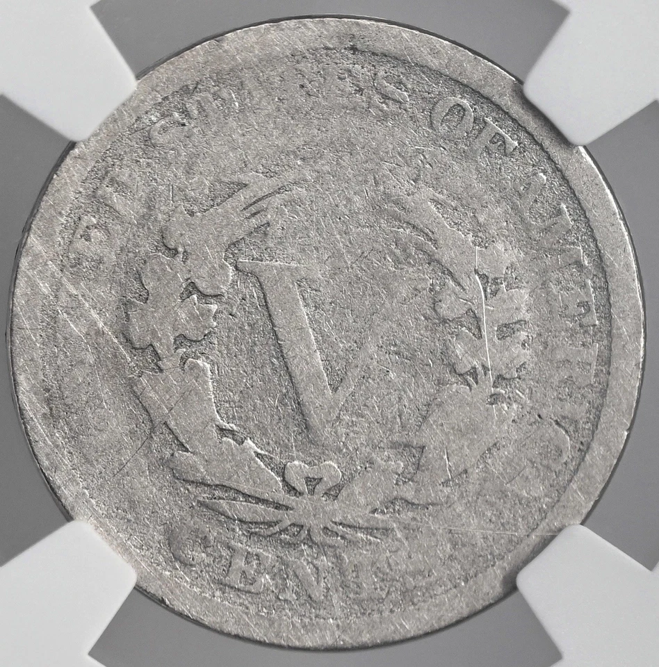1886 5C LIBERTY V NICKEL NGC AG DETAILS "REV SCRATCHED" 8404747-025 (WEAK DATE) - Image 3 of 4