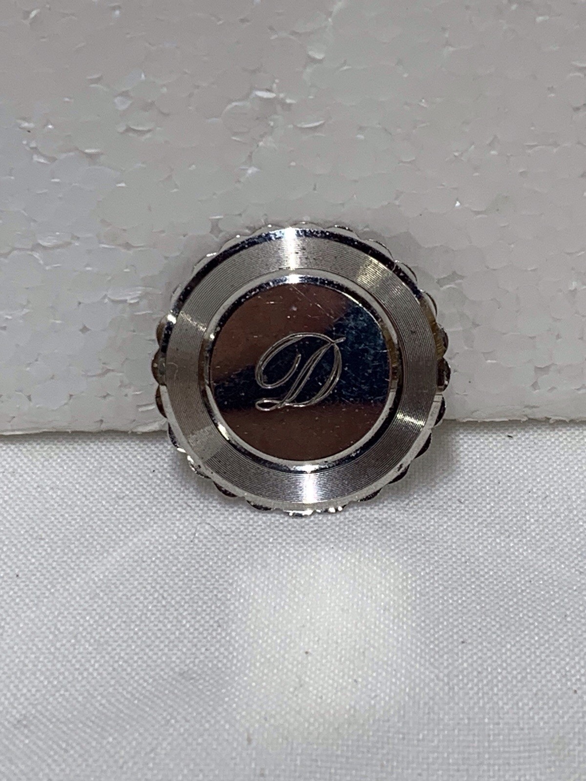 Lamode Sterling Initial D Pin Good Condition Scra… - image 1