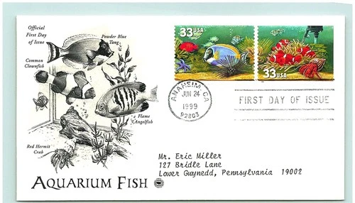 S05-3395, AQUARIUM FISH, ARTCRAFT FIRST DAY COVER (FDC)