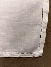 Handkerchief White Pulled Thread Design Hanky Vintage Beautiful