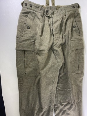 Vintage Brandt Kassel Pants Mens 32x28 Green Wool Military Cargo