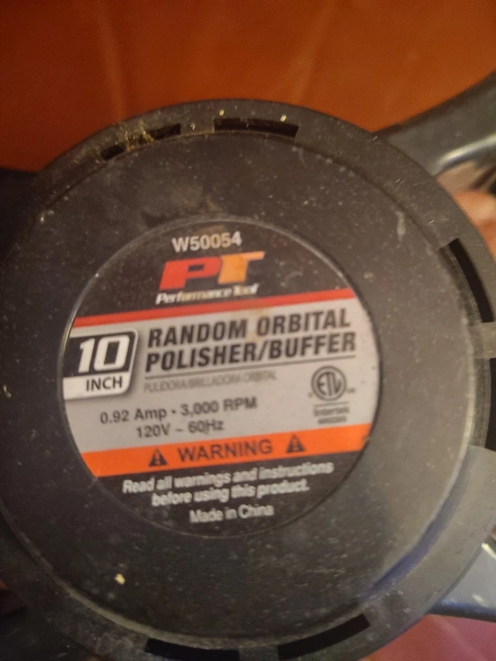 PT Performance Tool Random Orbital Polisher Buffer 10" Buffer 3000 RPM. Used - Image 3 of 4