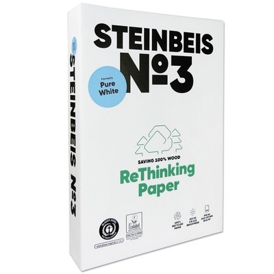 Steinbeis No 3 - Pure White - Recycling ISO 90 500 Blatt DIN A4 80 g/m²