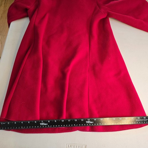 Janska Fleece Jacket Women's Size Red Coat Button Up Outerwear - Picture 8 of 12