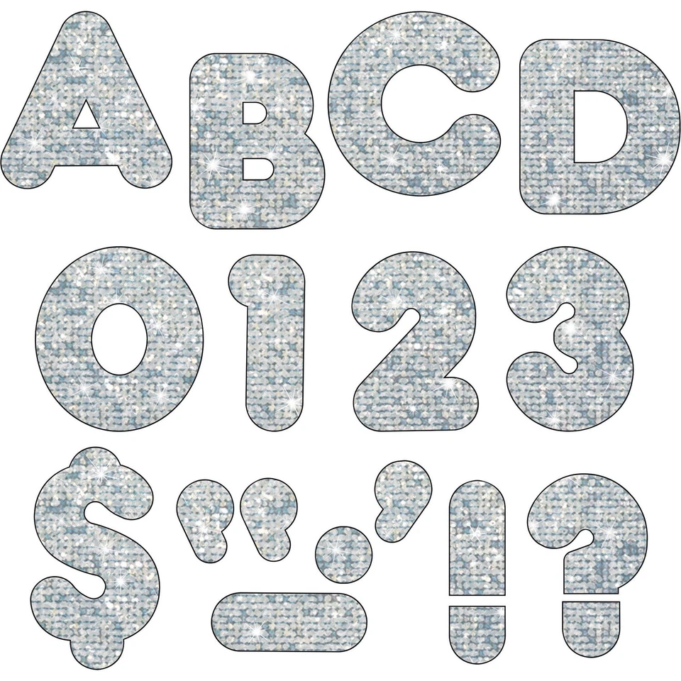 Trend Ready Letters Sparkle Letters - 50 Capital Letter, 10 Number, 10 - Image 2 of 4