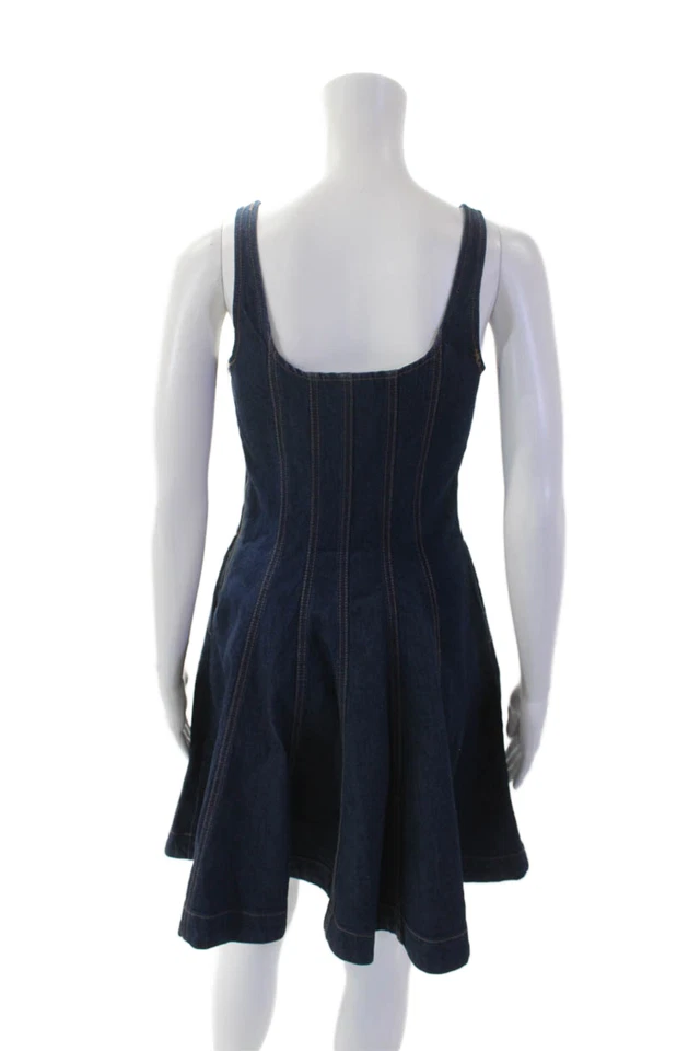 Vestido vaquero Kate Spade New York X Target para mujer cuello redondo azul talla 4 Foto 3 de 4