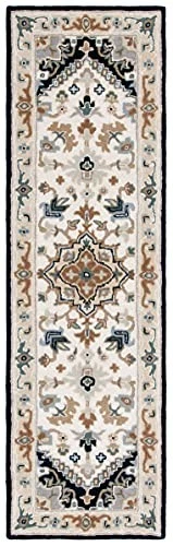  Heritage Collection Runner Rug - 2'3" x 6', Beige & Navy, Handmade  - Image 4 of 4