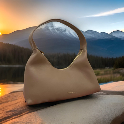 AUTH NWT $595 Mansur Gavriel Candy Baguette Pebbled Leather Shoulder Bag-Anise