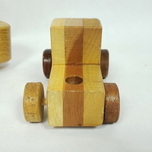 Semirimorchio in legno 15" fatto a mano 18 ruote con picchetto semirimorchio staccabile - Foto 4 di 12