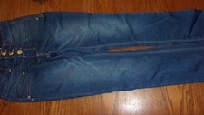Girls Jordache Jean-like Button and Adjustable Waist Jeggings Size 8