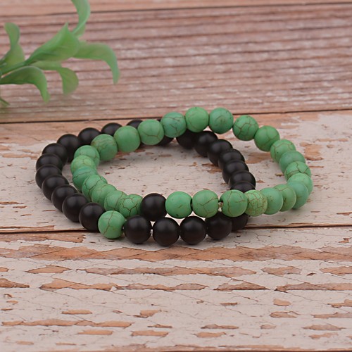 His & Hers Distance Couples Bracelet Lava Bead Matching YinYang Valentine's Gift - Picture 42 of 68