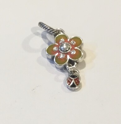 Brighton ABC FLOWER Ladybug Silver/Enamel Charm | eBay