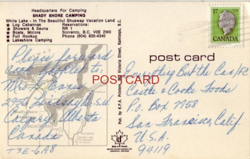 five views of fishing SHADY SHORE CAMPING, WHITE LAKE, SORRENTO, BC