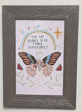 You Are Allowed To Do Thing Different Picture Faux Wood 5.5x7.5" Frame FREE SHIP