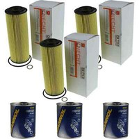 3X Original Mahle / Knecht ÖLfilter OX 775D + 3X SCT Motor Flush MotorspüLung