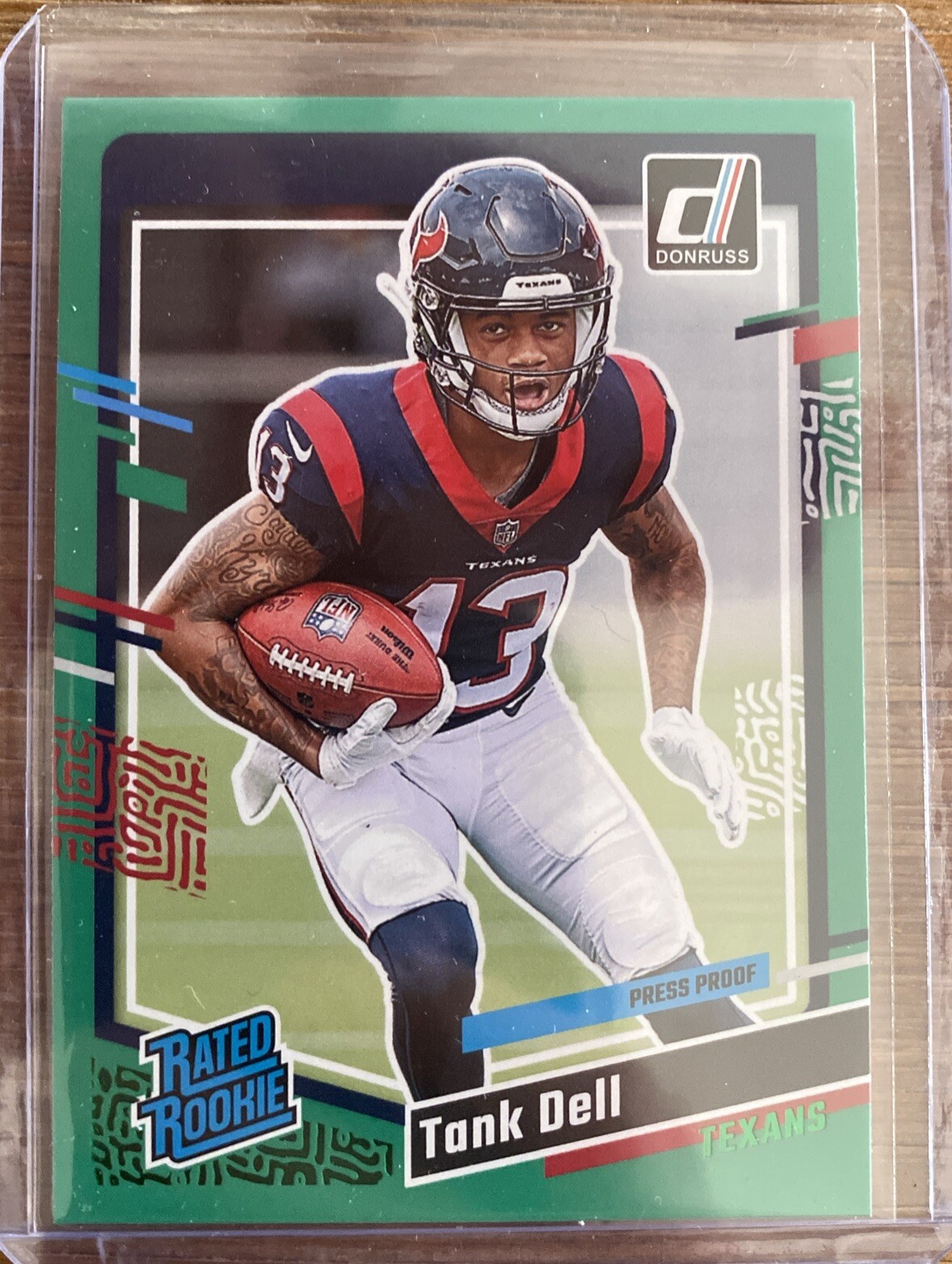 2023 Panini Donruss Tank Dell Rated Rookie #341 Green Press Proof