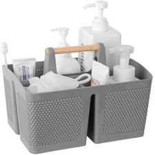 Portable Shower Caddy Basket Plastic Cleaning Caddy Organizer Storage Gray