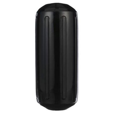 DOCK EDGE DE71156S FENDER CNTR HOLE RIB 6X15 BLK
