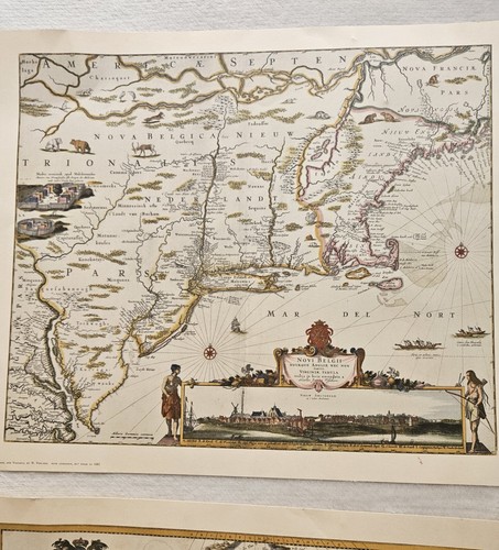 Lot Vintage Deko-Karten 15-16. Jahrhundert: Asien, Kanada Heiliges Land, Neu Belgien - Bild 4 von 19