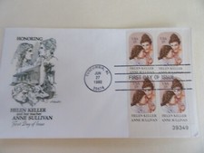 Helen Keller & Anne Sullivan Centennial PB 15c Stamp Fdc Sc#1824 Artmaster Cover