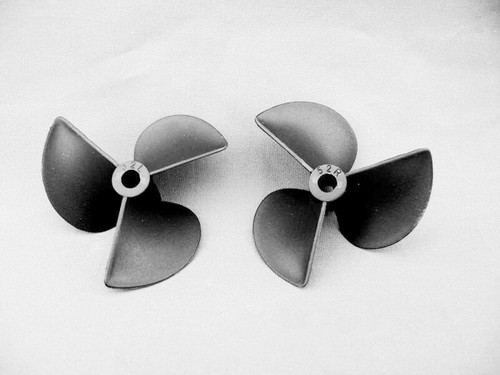 1 pair 3 blade nylon left right rotation propeller prop 4mm 3/16" 1/8" rc boat - Picture 10 of 11