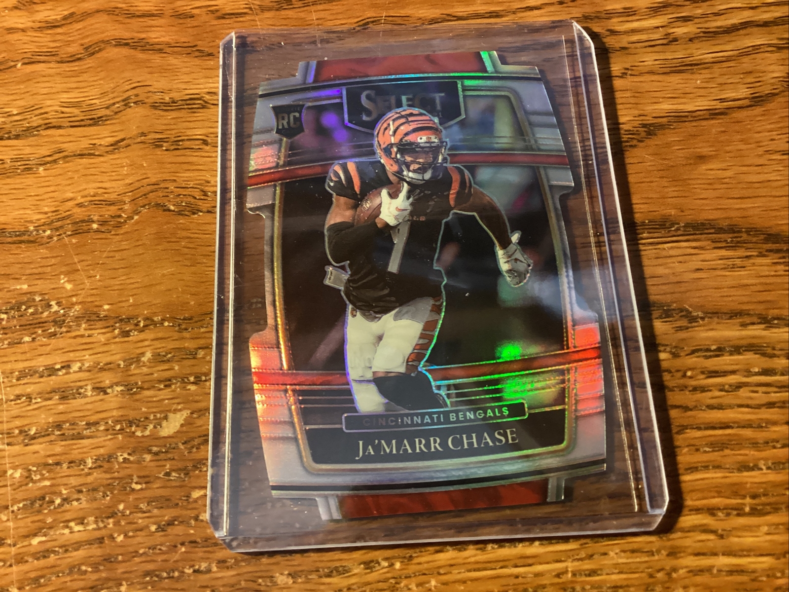 Jamarr Chase 2021 Panini Select RC Silver Prizm Die-Cut Concourse  #47 Bengals