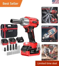 Professional 1/2 Inch Power Impact Wrench with 2 Batteries - Durable & Efficient